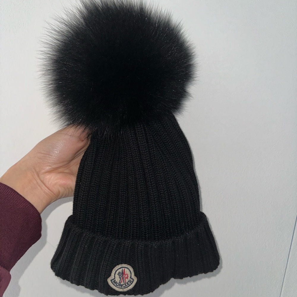 Moncler beanie with pom pom